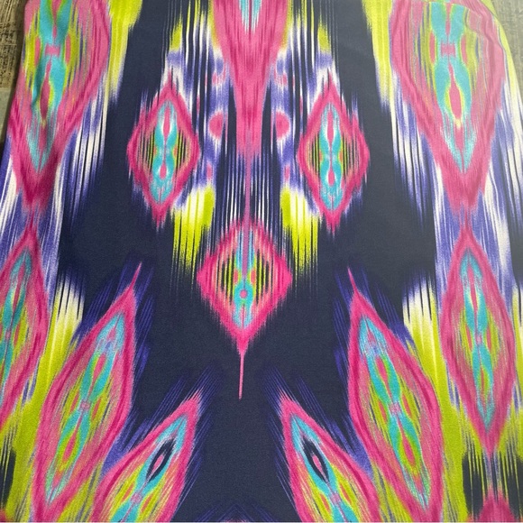 Chico’s Mixed Geo Katrina Maxi Dress Vibrant Ikat Artsy Design - Picture 9 of 13